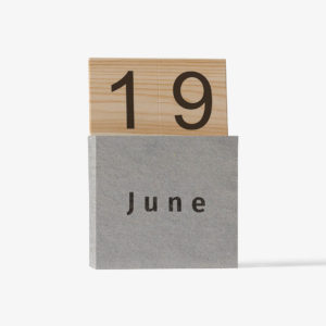 Wooden Perpetual Desk Calendar